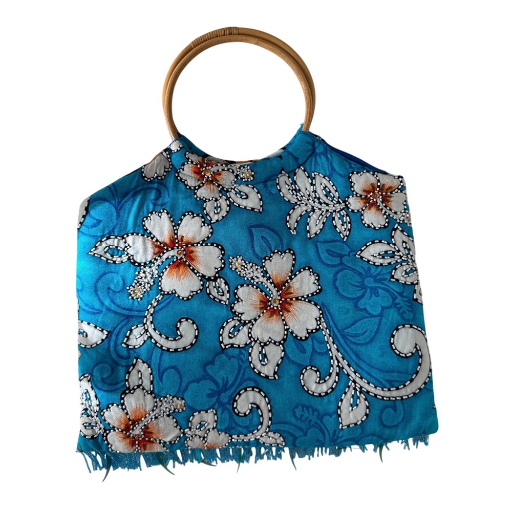 Vintage An's Handbag – Beaded Floral Y2K Hawaiian Vacation Style
